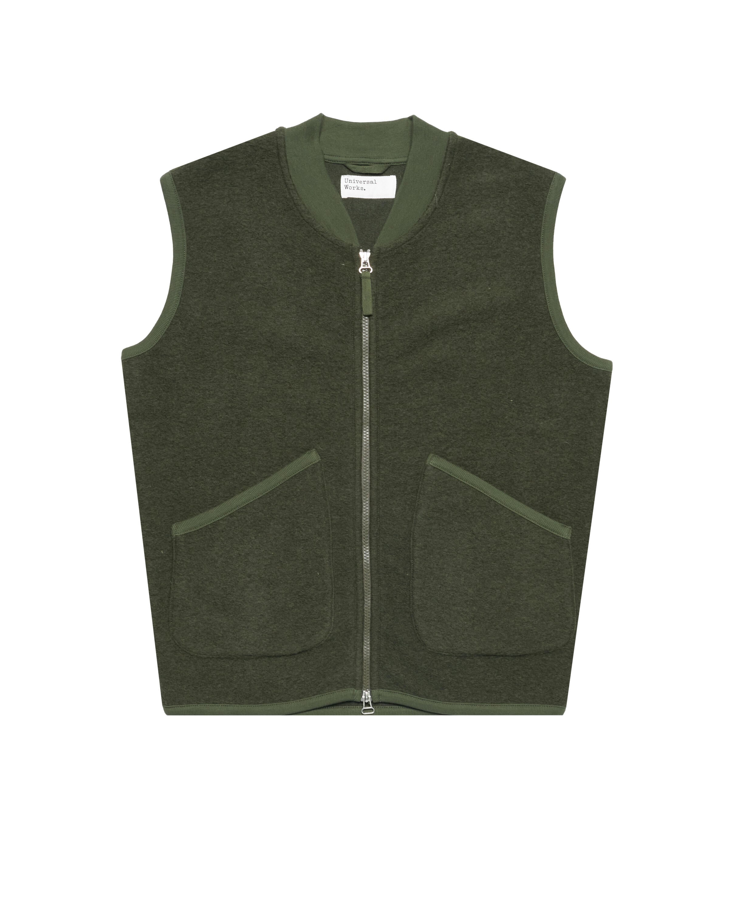 Universal Works ZIP WAISTCOAT | 31406-OLV | AFEW STORE
